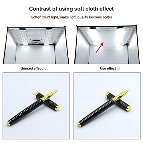 Digital HD - Set fotográfico Softbox luz 60 cm 60 W 2 x 1690 lm LED luz blanca Photo Studio + 6 fondos Kit portátil