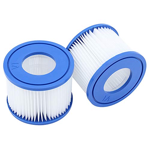 DingGreat Pack de 2 Cartuchos de filtro Bestway VI de repuesto para Lay-Z-Spa Miami, Vegas, Mónaco