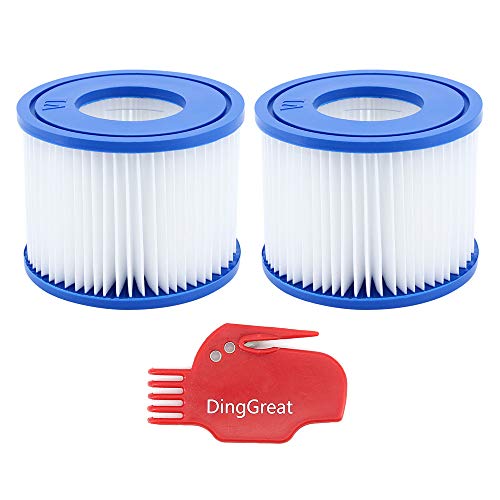 DingGreat Pack de 2 Cartuchos de filtro Bestway VI de repuesto para Lay-Z-Spa Miami, Vegas, Mónaco