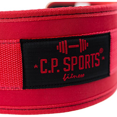 Dip – Cinturón estándar G5-1, cinturón para peso adicional en levantamiento de pesos y dips – C.P. Sports, rojo