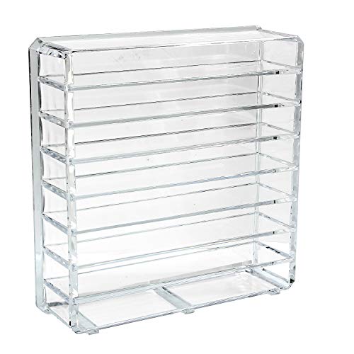 Discoball - Organizador de acrílico para paletas de sombras de ojos, maquillaje y cosméticos, con 8 secciones ajustables