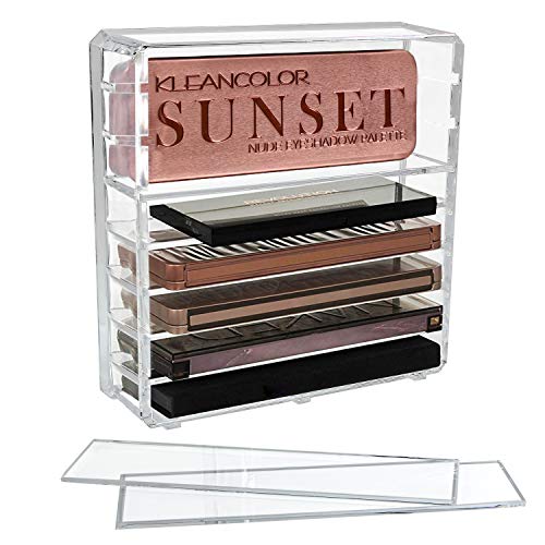 Discoball - Organizador de acrílico para paletas de sombras de ojos, maquillaje y cosméticos, con 8 secciones ajustables