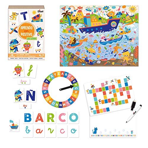Diset - Las Letras Juego Aprendo en Positivo, Multicolor, 41203