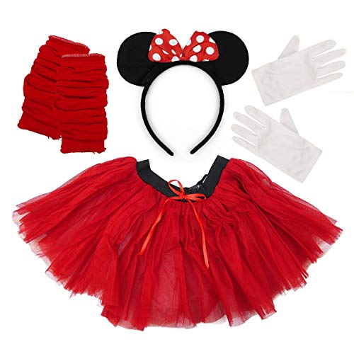 Disfraz de Minnie Mouse de 4 piezas para mujer