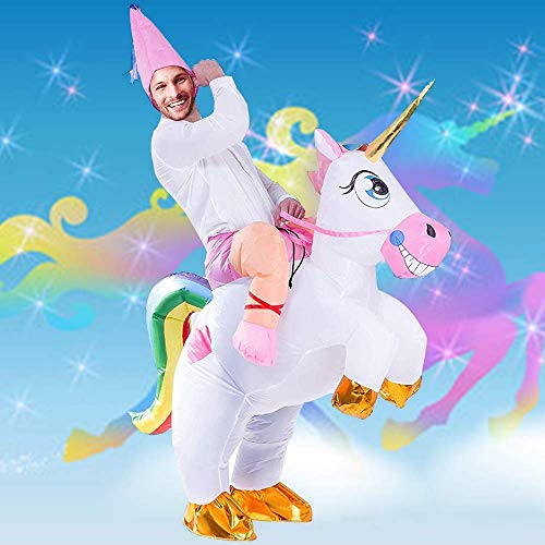 Disfraz Inflable De Unicornio Adulto, Halloween, Carnaval, Cosplay, Disfraz Animadora (Siete Colores)