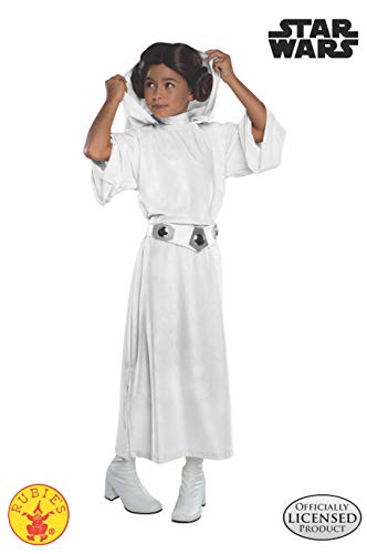 Disfraz Oficial de la Princesa Leia de Rubie'S, para niñas, Disfraz de Star Wars The Force Awakens para niños