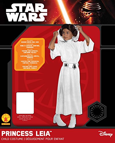 Disfraz Oficial de la Princesa Leia de Rubie'S, para niñas, Disfraz de Star Wars The Force Awakens para niños