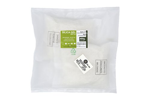 Disidry 2 x 480 gramos - BOLSAS DESECANTES DE GEL DE SÍLICE - Deshumidificador, regenerable - SILICA GEL