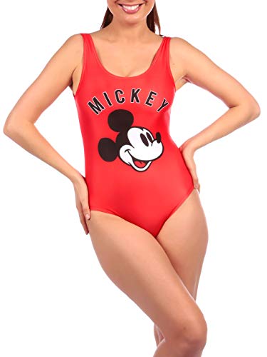 Disney Bañador para Mujer Mickey Mouse Rojo Small