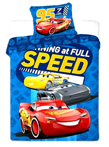 Disney Cars Cot Bed Duvet Cover Set 100x135 + 40x60 cm Cotton