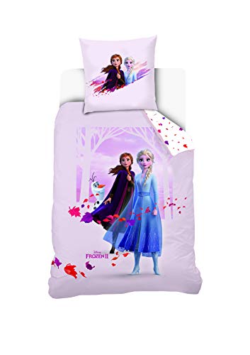 Disney Frozen - Juego de Ropa de Cama (140 x 200 cm, 1 Perla, 140 x 200 cm + 63 x 63 cm)