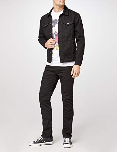 Disney Mickey Mouse Classic Kick Camiseta, Blanco, M para Hombre