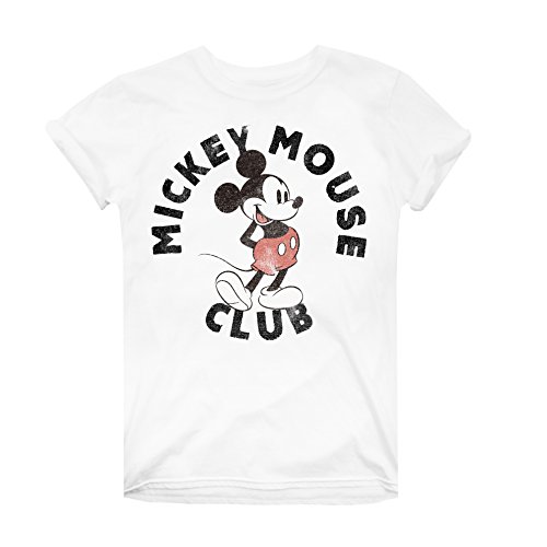 Disney Mickey Mouse Club Camiseta, White (White White), 38(Tamaño Fabricante: Small) para Mujer