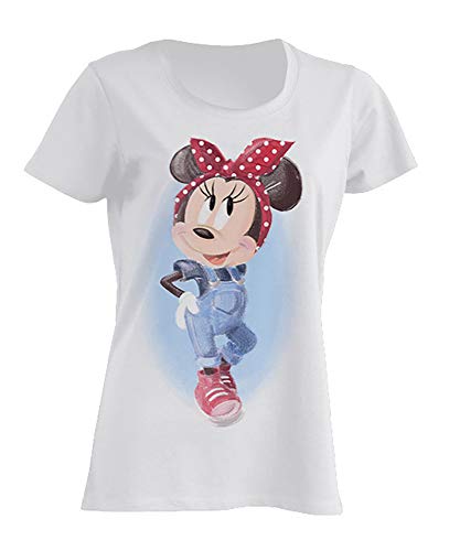 Disney Minnie Mouse Pin Up Camiseta Mujer L