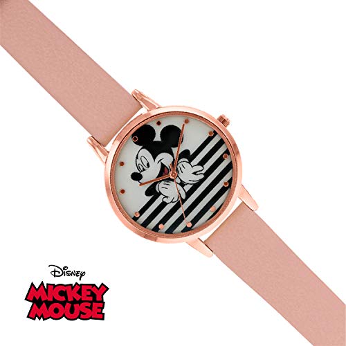 Disney Reloj Análogo clásico para Mujer de Cuarzo con Correa en Cuero MK5087