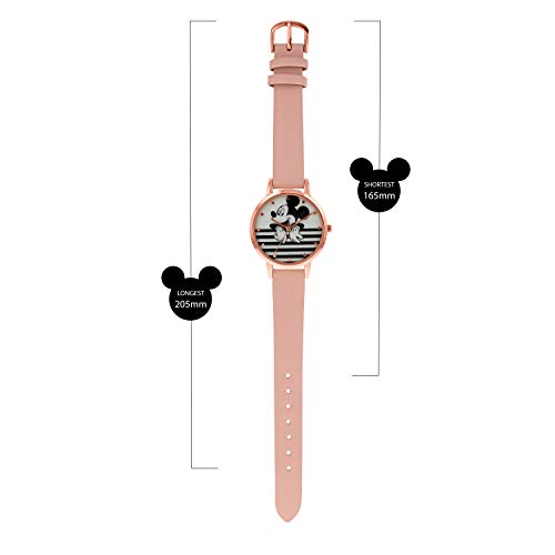 Disney Reloj Análogo clásico para Mujer de Cuarzo con Correa en Cuero MK5087
