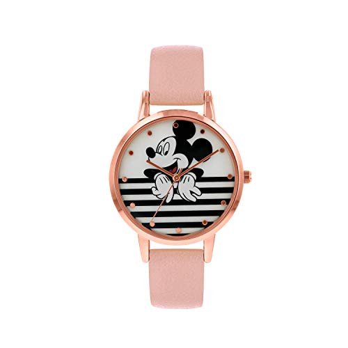 Disney Reloj Análogo clásico para Mujer de Cuarzo con Correa en Cuero MK5087