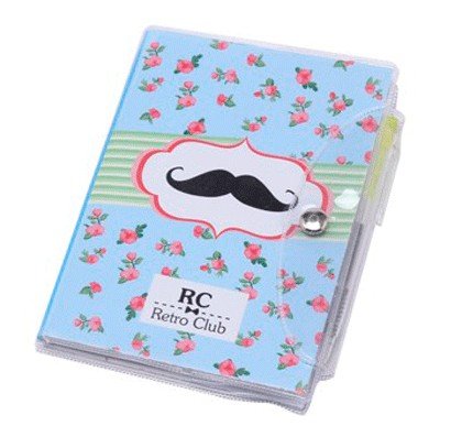 DISOK - Libreta Notas Pvc"Moustache" Con Bolígrafo Regalos de Bodas