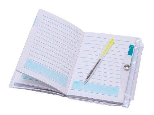 DISOK - Libreta Notas Pvc"Moustache" Con Bolígrafo Regalos de Bodas