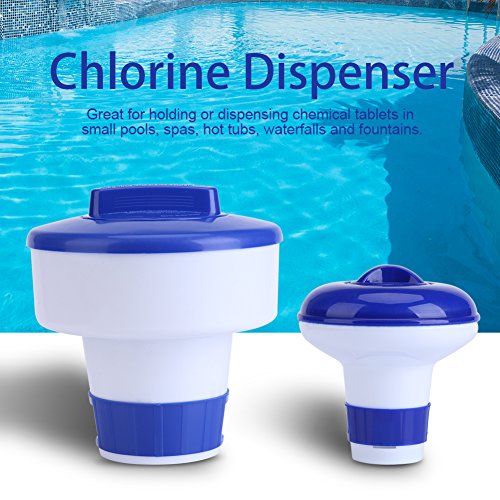 Dispensador cloro flotante, Dispensador químico Flotador de cloro para Piscina Parque Acuático SPA Kits de mantenimiento(S)
