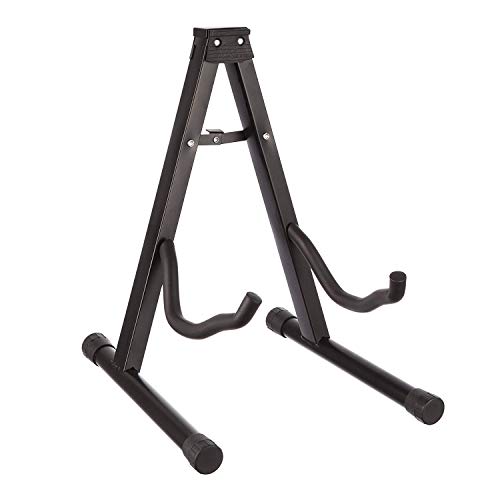 Display4top Kit de guitarra eléctrica Amplificador de 20 vatios, soporte de guitarra, bolsa, púa de guitarra, correa, cuerdas de repuesto, sintonizador, estuche y cable (Negro-Verde)