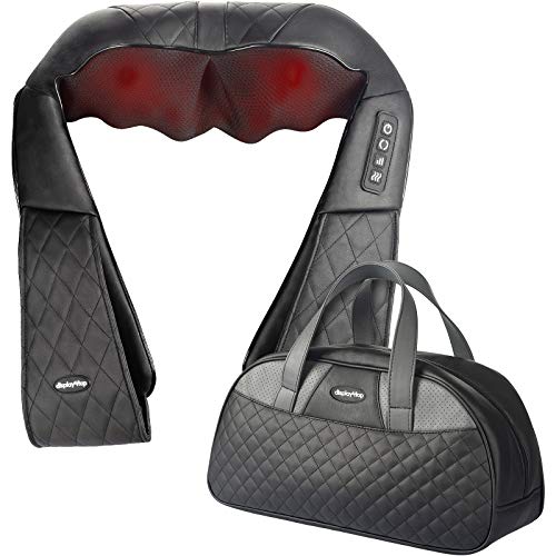 Display4top Masajeador Cervical Se puede usar en el hogar, la oficina, el automóvil, puede aliviar eficazmente el dolor de hombro, espalda, pantorrilla y otros, Contiene un bolso de mano (negro)