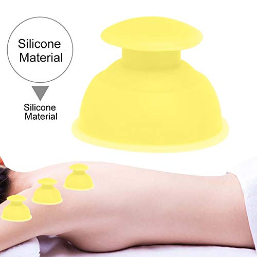 Dispositivo de ahuecamiento Ventosas, tazas de celulitis Terapia de cataratas al vacío profesional, masaje de acupuntura, masaje corporal(Yellow)