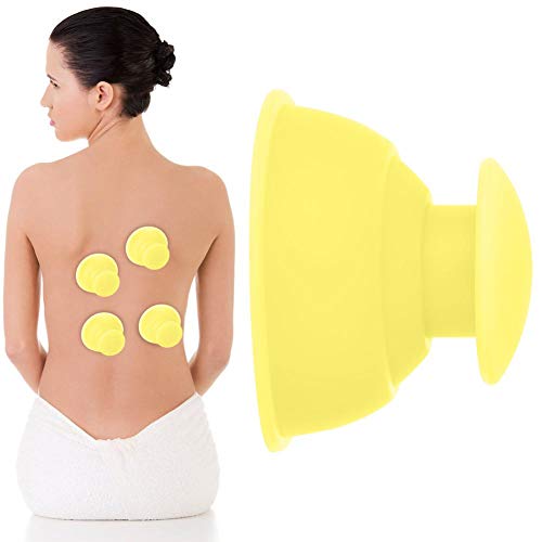 Dispositivo de ahuecamiento Ventosas, tazas de celulitis Terapia de cataratas al vacío profesional, masaje de acupuntura, masaje corporal(Yellow)