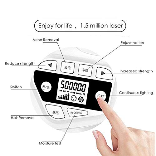 Dispositivo de depilación permanente IPL para depilación permanente, depiladora láser sin dolor con 1500000 flashes para mujeres y hombres en el hogar Dispositivo para el cuerpo,