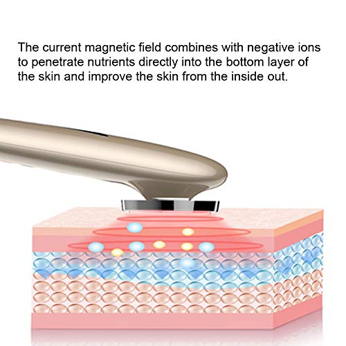Dispositivo de Limpieza Facial Con Iones , Portátil Masajeador Facial Para Rejuvenecimiento de La Piel, Dispositivo Cosmético Antiarrugas, Piel y Poros Retráctiles