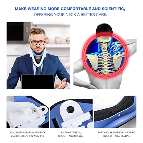 Dispositivo de tracción del Cuello, Aparato Cervical Soporte para el Cuello, Alivio del Dolor, Relajación del Cuello, Prevenir el Dolor de Cuello, Dolor de la Columna Vertebral
