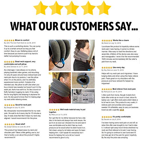 Dispositivo Inflable de Tracción Para El Cuello y Collar Ortopédico, Diseñado en EEUU, Lo Mejor para Soporte de Cuello y Alivio Instantáneo del Dolor de Cuello Crónico Quiropráctico