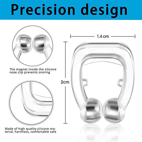 Dispositivos Antirronquidos, 3 PCS Anti Ronquidos Soluciones de Silicona Clip Magnético Antirronquidos, Dejar de Roncar Cómodo y Profesional Ayuda para Dormir Aliviar Ronquidos para Hombres Mujeres