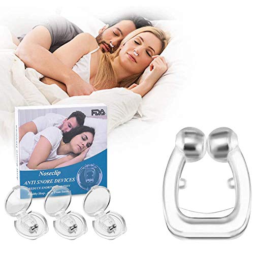 Dispositivos Antirronquidos, 3 PCS Anti Ronquidos Soluciones de Silicona Clip Magnético Antirronquidos, Dejar de Roncar Cómodo y Profesional Ayuda para Dormir Aliviar Ronquidos para Hombres Mujeres