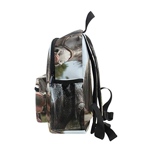 Divertida mochila de melena de caballos para niñas y niños, escuela, viajes, mini bolsa de libros