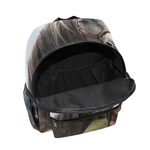 Divertida mochila de melena de caballos para niñas y niños, escuela, viajes, mini bolsa de libros