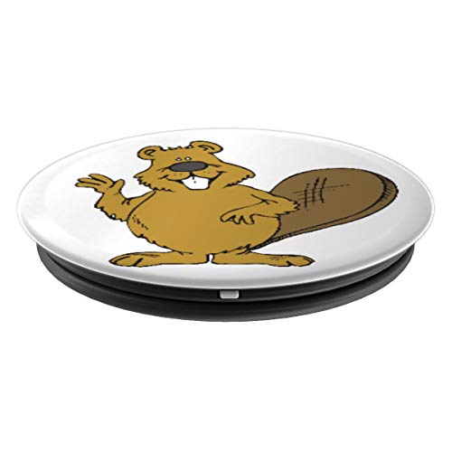 Divertido castor dibujos animados PopSockets Agarre y Soporte para Teléfonos y Tabletas