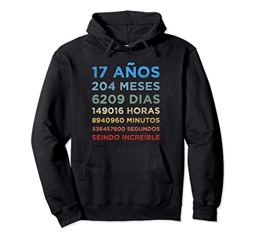 Divertido regalo de 17 cumpleaños 17 años Chicos Chicas Sudadera con Capucha