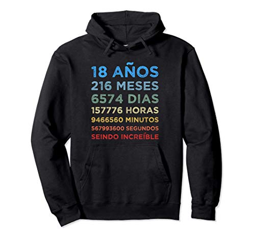 Divertido regalo de 18 cumpleaños 18 años Chicos Chicas Sudadera con Capucha