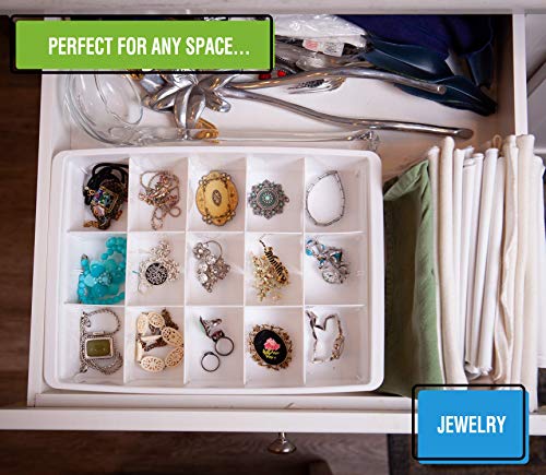 Divisores de Gavetas Ajustables de Uncluttered Designs para almacenamiento y organización de Gavetas de Utilidad en Cocina (Paquete de 3)