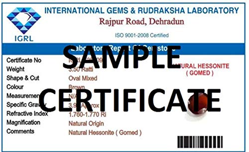 Divya Shakti 4.25-4.50 Carats Hessonite Pendant/Locket (GOMED Stone Silver Pendant) 100% Original AAA Quality GemStone