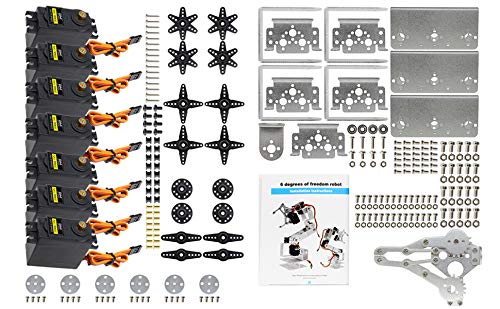 diymore ROT3U 6DOF Aluminium Robot Arm Mechanical Robot Clamp Claw Kit con MG996R Servos para Arduino UNO MEGA2560