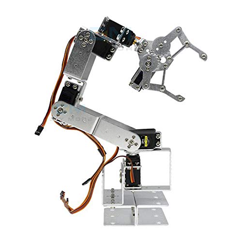 diymore ROT3U 6DOF Aluminium Robot Arm Mechanical Robot Clamp Claw Kit con MG996R Servos para Arduino UNO MEGA2560