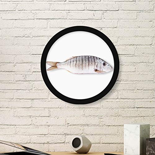 DIYthinker Ocean Fish Actividad Rizado Ronda de Fotos Marco de Impresiones del Arte de Las Pinturas Pared del hogar de la Etiqueta del Regalo Pequeña Negro