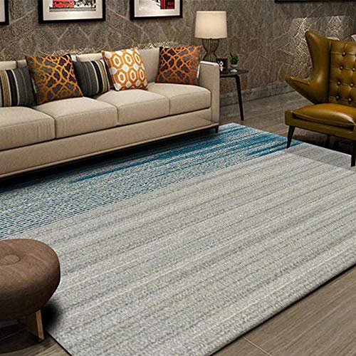 DJHWWD Alfombras Antiacaros Alfombra Gris Azul con Rayas borrosas Sala de Estar Alfombra antisuciedad y Duradera Alfombras Bebe Absorción De Polvo Habitacións La Alfombrers Gris 200X300CM