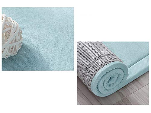 DJHWWD Alfombras Elasticidad Habitacións La Alfombrae Alfombra de bebé elástica Azul Pura de 2 cm de Grosor Suave Que Puede Gatear y Jugar Anti-Sucio Lavable La Alfombraes Azul 190X280CM