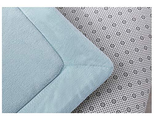 DJHWWD Alfombras Elasticidad Habitacións La Alfombrae Alfombra de bebé elástica Azul Pura de 2 cm de Grosor Suave Que Puede Gatear y Jugar Anti-Sucio Lavable La Alfombraes Azul 190X280CM