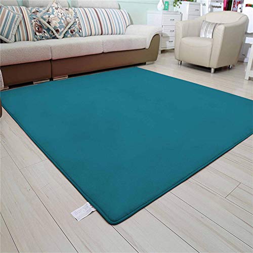 DJHWWD Alfombras Elasticidad Habitacións La Alfombrae El bebé gateando de diseño Minimalista Azul Puro Puede Tocar una Alfombra Suave Anti-Sucio Lavable La Alfombraes Azul 50X80CM