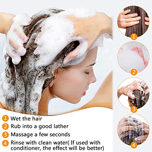 Djtanak Hair Shampoo Bar 3 PACK, champú de caléndula, caspa suave y anticaspa para cabello normal a graso, barra de champú de jabón a base de hierbas orgánico natural para viajes y familia