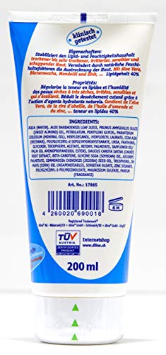 dline NCR NutrientCream 200 ml, crema hidratante de alta calidad para pieles escamas secas o muy secas irritadas en todo el cuerpo, w/o, Lipide 40%, tubo (1 x 200 ml)